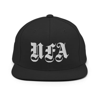 NFA Embroidered Puff Snapback - NO FIXED ABODE Punkrock Mens Luxury Streetwear UK