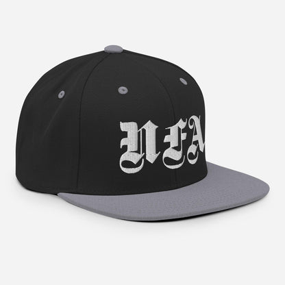 NFA Embroidered Puff Snapback - NO FIXED ABODE Punkrock Mens Luxury Streetwear UK