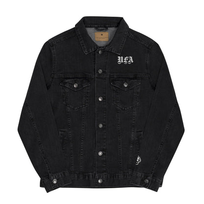 No Music No Life Denim Embroidered Jacket - NO FIXED ABODE Punkrock Mens Luxury Streetwear UK