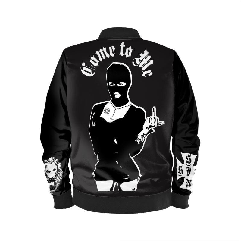 Come To Me Balaclava Girl Bomber Jacket - NO FIXED ABODE Punkrock Mens Luxury Streetwear UK